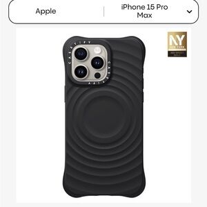 Casetify Black iPhone 15 Pro Max Case Durable Protective Cover NEW